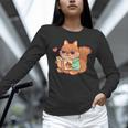 Cute Squirrel Reading A Book Lovers Anime Kawaii Women Kids Unisex Long Sleeve T-Shirt Cute Squirrel Reading A Book Lovers Anime Kawaii Women Kids Unisex Long Sleeve T-Shirt