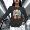 Cute Teddy Bear Reading Book Fun Unisex Long Sleeve T-Shirt Cute Teddy Bear Reading Book Fun Unisex Long Sleeve T-Shirt