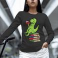 Dino Reading Read Reading Librarian Book Men Boys Kids Unisex Long Sleeve T-Shirt Dino Reading Read Reading Librarian Book Men Boys Kids Unisex Long Sleeve T-Shirt