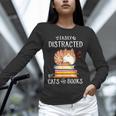 Easily Distracted By Cats And Books Reading Lover Bookish Unisex Long Sleeve T-Shirt Easily Distracted By Cats And Books Reading Lover Bookish Unisex Long Sleeve T-Shirt