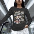 Easily Distracted By Dogs And Books Reader Animal Dog Unisex Long Sleeve T-Shirt Easily Distracted By Dogs And Books Reader Animal Dog Unisex Long Sleeve T-Shirt