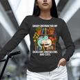 Easily Distracted By Dragons Books Cats Fantasy Book Lover Unisex Long Sleeve T-Shirt Easily Distracted By Dragons Books Cats Fantasy Book Lover Unisex Long Sleeve T-Shirt