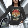 Easily Distracted By Sloths And Books Unisex Long Sleeve T-Shirt Easily Distracted By Sloths And Books Unisex Long Sleeve T-Shirt