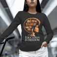 Education Is Freedom Afro Woman Book Illustration Unisex Long Sleeve T-Shirt Education Is Freedom Afro Woman Book Illustration Unisex Long Sleeve T-Shirt