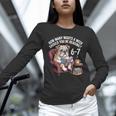 English Bulldog Dog Reading Book 67 Six Seven Meme Unisex Long Sleeve T-Shirt
