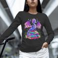 Fantasy Dragon Reading Books Bookworm Unisex Long Sleeve T-Shirt Fantasy Dragon Reading Books Bookworm Unisex Long Sleeve T-Shirt