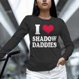 Fantasy Romantasy Book Lover I Love Heart Shadow Daddies Unisex Long Sleeve T-Shirt