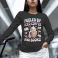 Fueled By Iced Coffee And Books Book Lover Retro Unisex Long Sleeve T-Shirt Fueled By Iced Coffee And Books Book Lover Retro Unisex Long Sleeve T-Shirt
