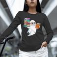 Ghost Reading Books Halloween Library Unisex Long Sleeve T-Shirt