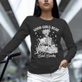 Good Girls Read Bad Books Skeleton Reading Book Halloween Unisex Long Sleeve T-Shirt