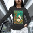 Groovy Ghost Reading Book Cat Halloween Ghost Teacher Unisex Long Sleeve T-Shirt Groovy Ghost Reading Book Cat Halloween Ghost Teacher Unisex Long Sleeve T-Shirt