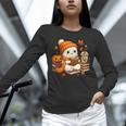 Halloween Ghost Reading Book Lovers Coffee Girl Women Unisex Long Sleeve T-Shirt Halloween Ghost Reading Book Lovers Coffee Girl Women Unisex Long Sleeve T-Shirt