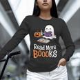 Halloween Teacher Women Cute Reading Ghost Read More Books Unisex Long Sleeve T-Shirt Halloween Teacher Women Cute Reading Ghost Read More Books Unisex Long Sleeve T-Shirt