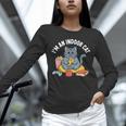 I'm An Indoor Cat Introvert Pizza Popcorn Book Gamer Cat Unisex Long Sleeve T-Shirt I'm An Indoor Cat Introvert Pizza Popcorn Book Gamer Cat Unisex Long Sleeve T-Shirt