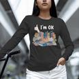 I'm OK Books Pile Books Stack Bibliophile Bookisk Unisex Long Sleeve T-Shirt I'm OK Books Pile Books Stack Bibliophile Bookisk Unisex Long Sleeve T-Shirt