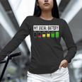 Introvert My Social Battery Low Level Graphic Unisex Long Sleeve T-Shirt
