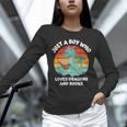 Just A Boy Who Loves Dragons And Books Kids Toddler Baby 5T Unisex Long Sleeve T-Shirt