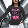 Just A Girl Who Loves Books Butterflies Reading Unisex Long Sleeve T-Shirt