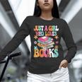 Just A Girl Who Loves Books Reading Cute Bookworm Girls Kids Unisex Long Sleeve T-Shirt