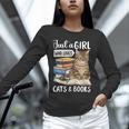 Just a Girl Who Loves Cats And Books Unisex Long Sleeve T-Shirt