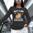 Just A Girl Who Loves Dogs And Books Reading Dog Puppy Lover Unisex Long Sleeve T-Shirt