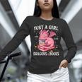Just A Girl Who Loves Dragons And Books Dragon Reading Lover Unisex Long Sleeve T-Shirt