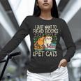 I Just Want To Read Books And Pet Cats Introvert Unisex Long Sleeve T-Shirt