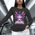 Kawaii Axolotl Cute Axolotls Reading Book Unisex Long Sleeve T-Shirt Kawaii Axolotl Cute Axolotls Reading Book Unisex Long Sleeve T-Shirt