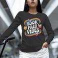 Library Book Fair Vibe Groovy Retro School Reading Nostalgic Unisex Long Sleeve T-Shirt