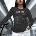 Library Due Date Stamp Card Librarian Book Reading Vintage Unisex Long Sleeve T-Shirt