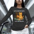 Life Is Better With Cats And Books Cute Cat Lover Unisex Long Sleeve T-Shirt Life Is Better With Cats And Books Cute Cat Lover Unisex Long Sleeve T-Shirt