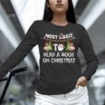 Most Likely To Read A Book On Christmas Snowman Family Unisex Long Sleeve T-Shirt