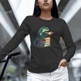 Lizard Reading Book Librarian Bookworm Reader Read Unisex Long Sleeve T-Shirt