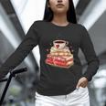 Love Book Coffee Heart Coquette Bow Valentines Day Unisex Long Sleeve T-Shirt