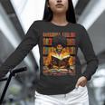 Man Reading Book Black History Month Book Lover Afro Unisex Long Sleeve T-Shirt