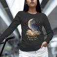 Night Owl Book Club Crescent Moon Late Night Reading Unisex Long Sleeve T-Shirt