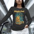 Night Owl Cozy Reading Tea Coffee Lover Bookworm Cute Unisex Long Sleeve T-Shirt