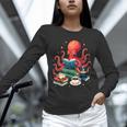 Octopus Reading Books Tea Coffee Unisex Long Sleeve T-Shirt
