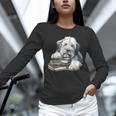 Old English Sheepdog Books Reading Dog Breed Graphic Unisex Long Sleeve T-Shirt