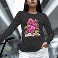 Orchids Flowers Book Floral Unisex Long Sleeve T-Shirt