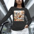 Owl Learning To Cook With Cookbook Chef Apron Stove Cooking Unisex Long Sleeve T-Shirt