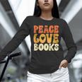 Peace Love Books Men Women Unisex Long Sleeve T-Shirt