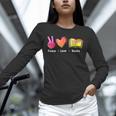 Peace Love Books Reader Librarian Library Book Unisex Long Sleeve T-Shirt Peace Love Books Reader Librarian Library Book Unisex Long Sleeve T-Shirt