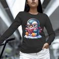 Penguin Reading a Book Animal Unisex Long Sleeve T-Shirt Penguin Reading a Book Animal Unisex Long Sleeve T-Shirt