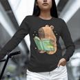 Pet Capybara Is Reading Library Capy Word Book Day Teacher Men Women Kids Unisex Long Sleeve T-Shirt Pet Capybara Is Reading Library Capy Word Book Day Teacher Men Women Kids Unisex Long Sleeve T-Shirt