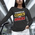 Powered By Comics And Snacks Comic Book Lover Unisex Long Sleeve T-Shirt Powered By Comics And Snacks Comic Book Lover Unisex Long Sleeve T-Shirt