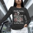 Probably Reading Something Unholy Book Lovers Unisex Long Sleeve T-Shirt