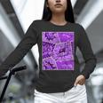 Purple Comic Book Purple Color Graphic Unisex Long Sleeve T-Shirt