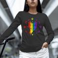 Rainbow Book With Stars And Moon Phases Gay Pride LGBT Unisex Long Sleeve T-Shirt
