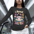 Reading Axolotl Book Lover Wildflowers Unisex Long Sleeve T-Shirt Reading Axolotl Book Lover Wildflowers Unisex Long Sleeve T-Shirt
